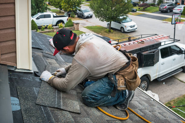 Professional Roof Inspection technician working in Hampshire, IL
